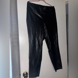Black Faux Leather Leggings